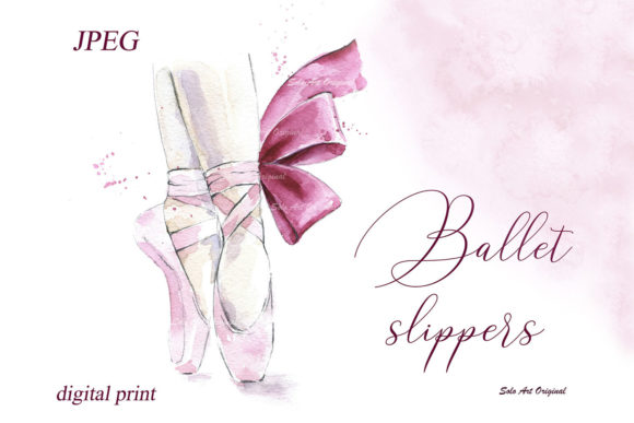 Download Ballet Slippers Ballerina Shoes Printable - Premium Bundle